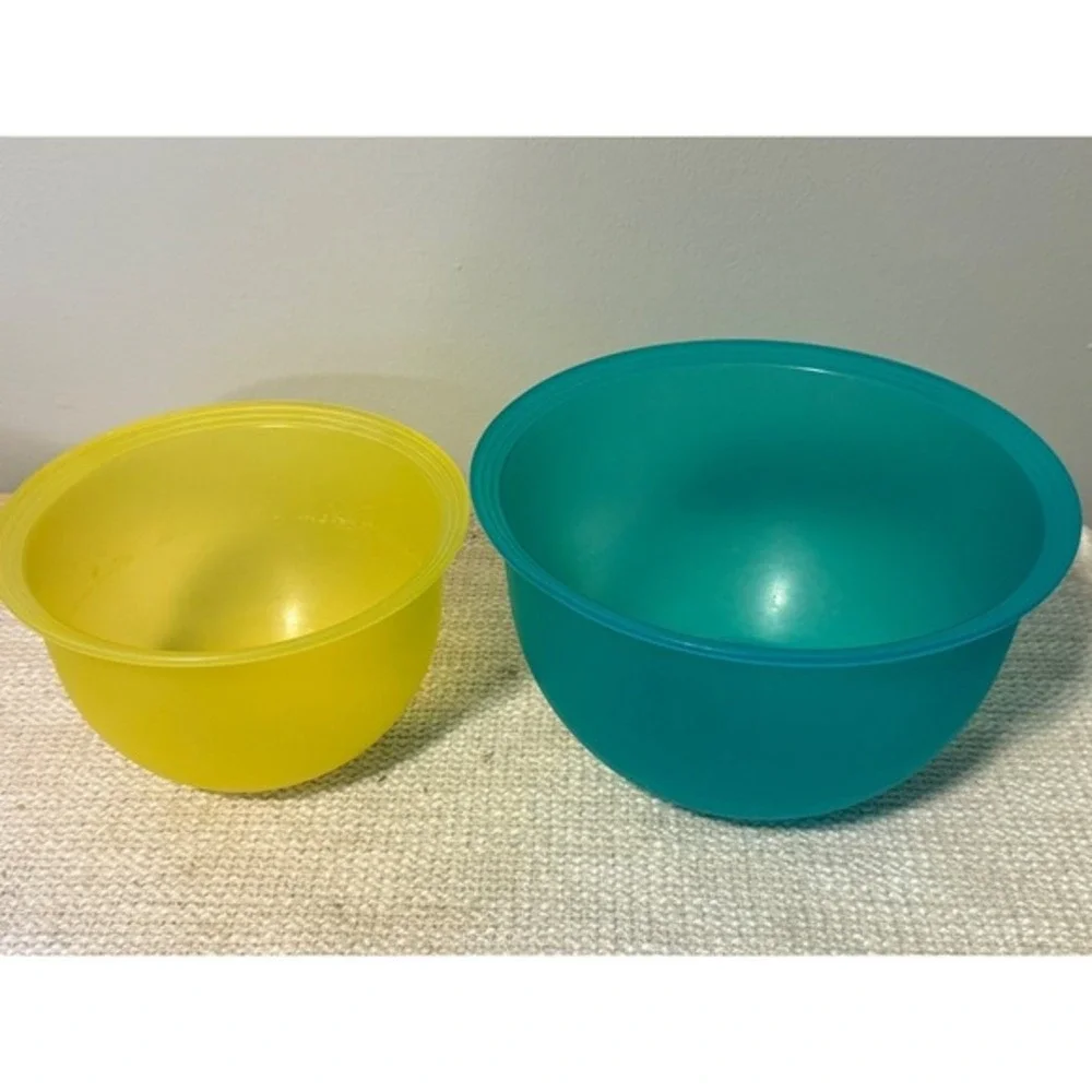 10pc Tupperware Mixing Bowls Lids Colorful Plastic Kitchen‎ Storage Containers